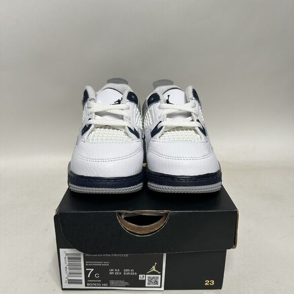 Nike Air Jordan 4 Retro TD “Midnight Navy White” 2024 - Picture 2 of 5
